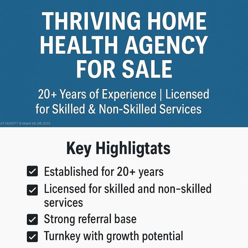 Established Home Health Agency with Turnkey Operations