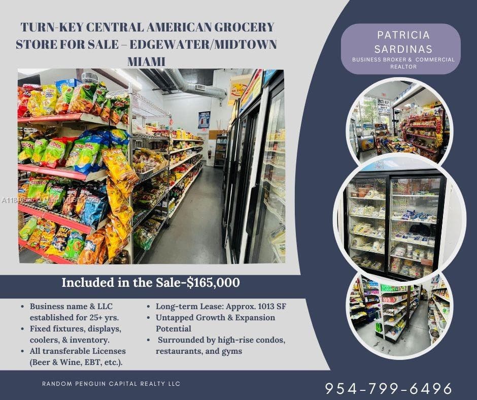 Established Central American Grocery with Prime Location
